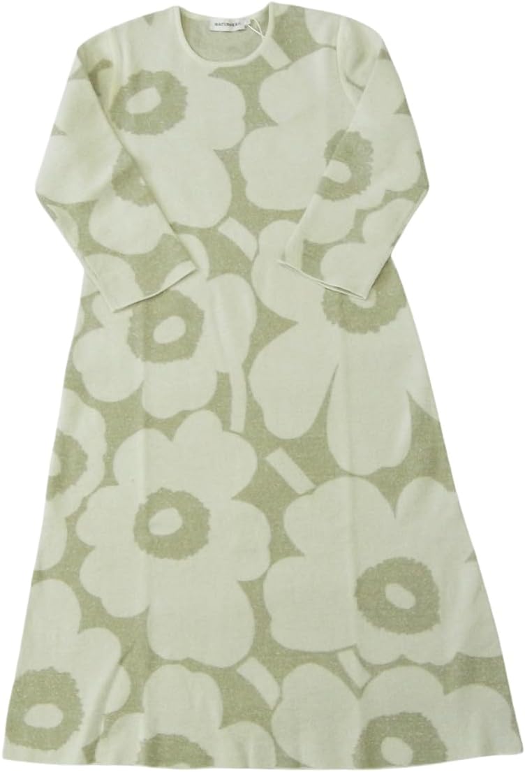 美品 marimekkoのEteva Unikkoバーズアイニットワンピース マリメッコ] ワンピース Eteva Unikko ドレス バーズアイニット